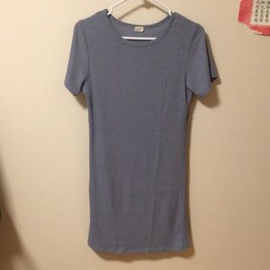 Brandy Melville ribbed dark pastel blue dress